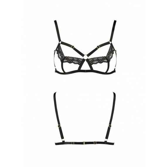 Бюстгальтер-стрепи з мереживом SOLON BRA black - Passion Exclusive, L/XL | Зображення 4