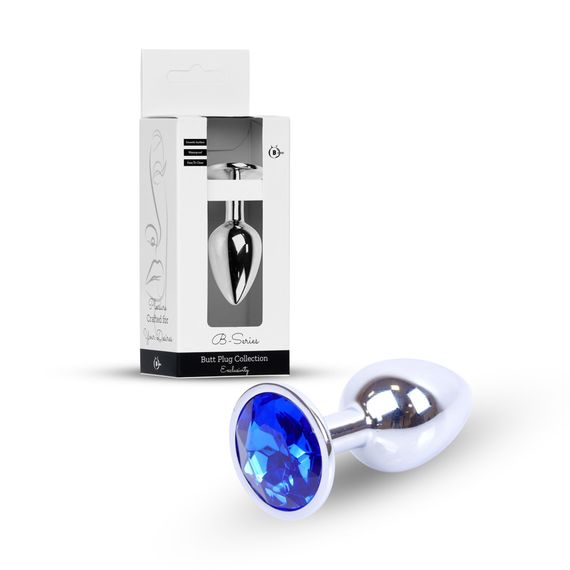 Анальна пробка - Jewellery Silver Plug Dark Blue