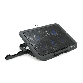 Підставка під ноутбук XSTRIKE XS-55, 10-17", 5*70мм 2200±10% RPM, корпус пластик+алюміній, 2xUSB 2.0, 356x259x28mm, RGB, Box Q20