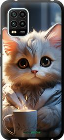 Чохол на Xiaomi Mi 10 Lite Білий кіт "5646b-1924-2448"