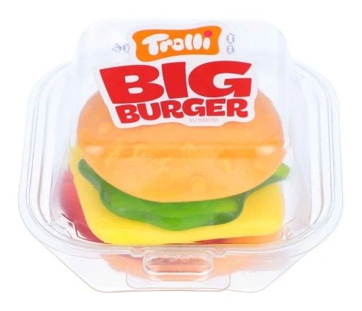 Конфеты желейные жевательные Trolli Big Burger, 50г, Германия | Зображення 1