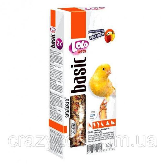 Ласощі для канарок Lolo Pets Smakers з паприкою 60 г LO-72508