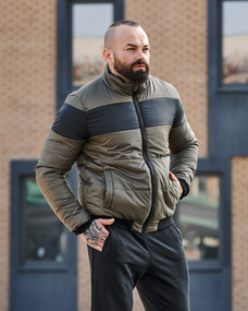 Куртка Ліон хакі чорний S XL