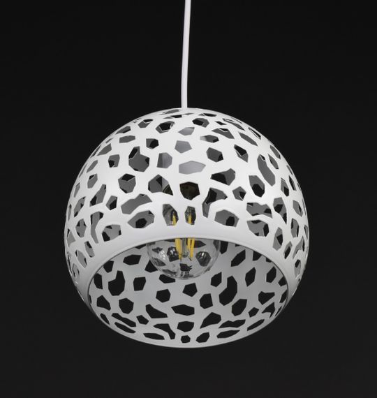 Люстра підвісна на 1 лампочку 27802 Білий 25-200х20х20 см. | Зображення 4