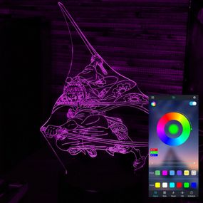 Акриловий світильник-нічник керування з телефона Ророноа Зоро (Zoro Roronoa) tty-n000667