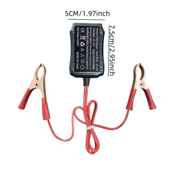 Адаптер питания 12V/24V на 5V с 3 USB-портами и зажимами для аккумулятора для аварийной зарядки телефонов. | Зображення 3