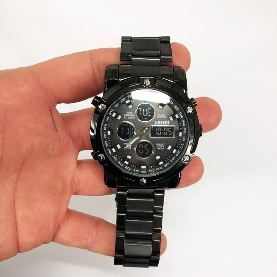 Армійські наручні годинники для чоловіків SKMEI 1389BK, Годинники армійські скмей NX-80 | Зображення 3