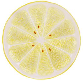 Керамічне плоске блюдо Fruits "Lemon" 31см, лимон