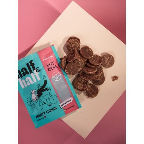 Ласощі для собак Half&Half в формі м'ясних монеток з яловичиною, 100 г | Зображення 3