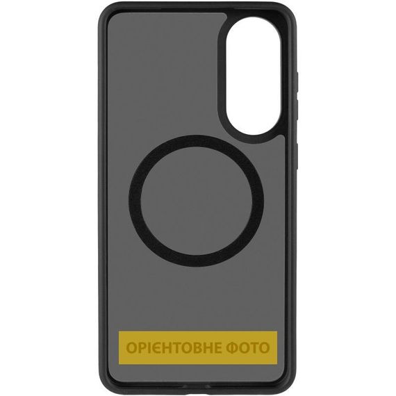 TPU+PC чохол Metal Buttons with MagSafe Colorful для Samsung Galaxy S25 Edge Сірий / Grey Чорний / Black | Зображення 2