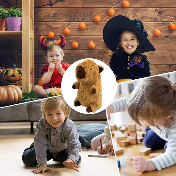 М'яка іграшка нічник у вигляді Капібари, інтерактивна іграшка плюшева обіймашка для сну | Зображення 5