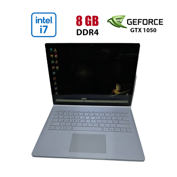 Игровой ультрабук-трансформер Microsoft Surface Book 2 / 13.5" (3000x2000) IPS Touch / Intel Core i7-8650U (4 (8) ядра по 1.9 - 4.2 GHz) / 8 GB DDR4 / 256 GB SSD / nVidia GeForce GTX 1050, 2 GB GDDR5, 128-bit / WebCam б/у