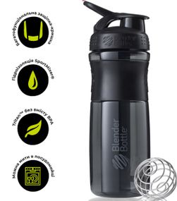 Шейкер спортивний (пляшка) BlenderBottle SportMixer 28oz/820ml Black (Original)