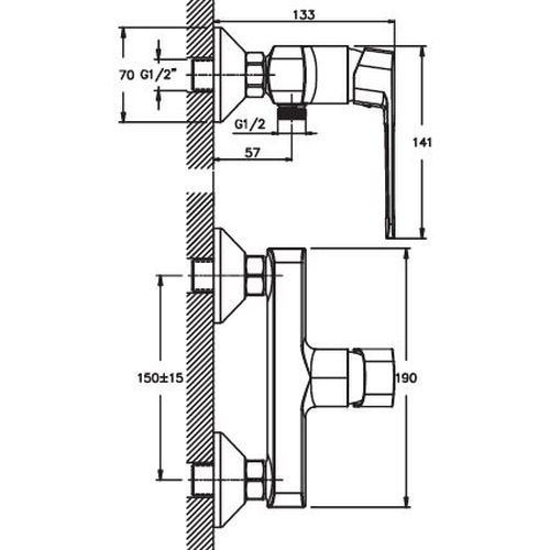 Змішувач для душа Haiba ENIO 003 (HB0863) | Зображення 1
