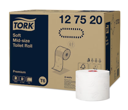 Tork туал. бумага Mid-size в миди-рулонах мягк. (Premium), арт 127520 (мин.заказ в категории TORK от 1000грн) | Зображення 1
