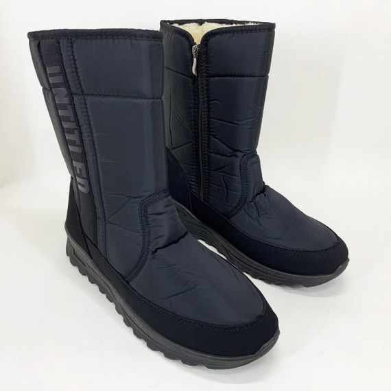 Чоботи чоловічі утеплені чорні 41р 27см Комфортні чоловічі черевики на роботу | Зображення 2