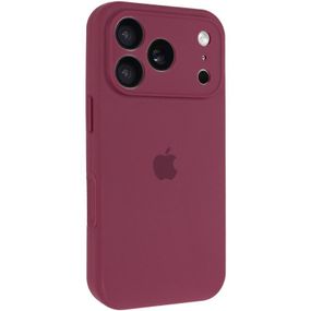 Чохол Silicone Case Full Camera Protective (AA) для Apple iPhone 17 Pro Max (6.9") Бордовий / Plum