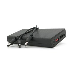 Портативний Power Bank 24W для роутерів з функцією ДБЖ 5V, Output: USB 5V/2A, DC9V,2.7A/12V,2A, 21000mAh(7*3000mAh), 155х75х23мм, 460грам, Black, BOX
