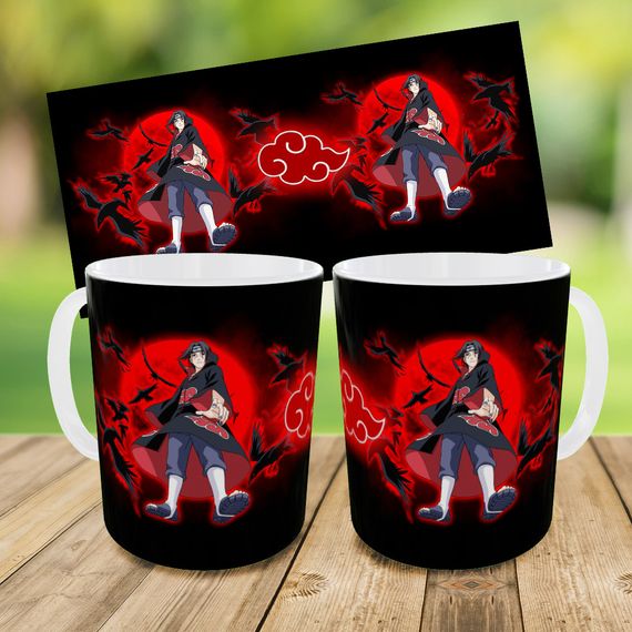 Набір: дитяча сумка-бананка+кружка Аніме Наруто Акацукі 32х15см, бананка для хлопчика через плече на подарунок (00939) | Зображення 2