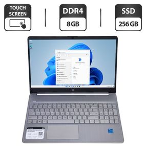 Ультрабук HP 15-DY2046NR / 15.6" (1366x768) TN Touch / Intel Core i3-1115G4 (2 (4) ядра по 3.0 - 4.1 GHz) / 8 GB DDR4 / 256 GB SSD / Intel UHD Graphics / WebCam б/в