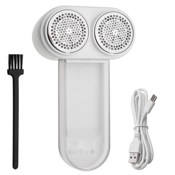 Машинка для удаления катышков Adler AD 9622 белая аккумуляторная с LCD дисплеем, двойная головка