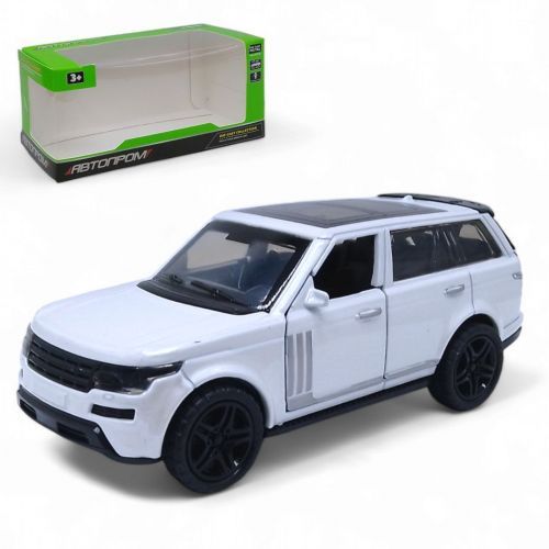 Уцінка. Машина металева Автопром Land Rover БІЛА - Надірвана упаковка