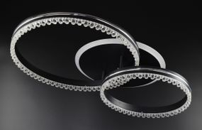 Люстра світлодіодна стельова LED світильник для квартири на стелю лед з пультом 26522 Чорний 12х40х61 см.