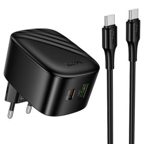 МЗП Hoco CS101A Folding PD20W+QC3.0 (1USB-A/1C) + кабель Type-C to Type-C Black