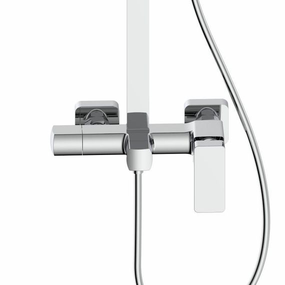 Душова система для кабіни Qtap Capricorn на три споживача (з виливом) 53103KNC Chrome | Зображення 3