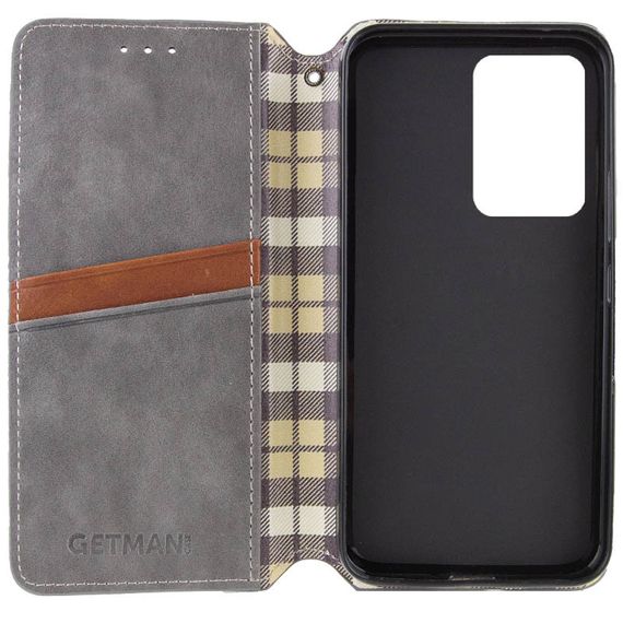 Шкіряний чохол-книжка GETMAN Cubic (PU) для Samsung Galaxy S23 FE Сірий | Зображення 2