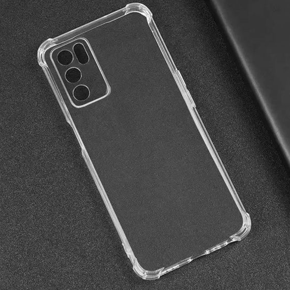 TPU чохол GETMAN Ease logo посилені кути Full Camera для Oppo A16s / A16 / A54s Безбарвний (прозорий) | Зображення 1