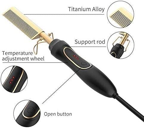 Гребінець із підігрівом, електричний гребінець із підігрівом, гребінець для випрямлення волосся, гребінець із підігрі | Зображення 4