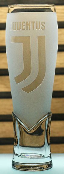 Пивний келих крафтовий 440 мл ФК Juventus Ювентус з гравіюванням подарунок для фаната футбольна кружка матові