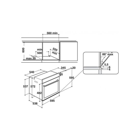Духовой шкаф Whirlpool W7OM44S1C | Зображення 7