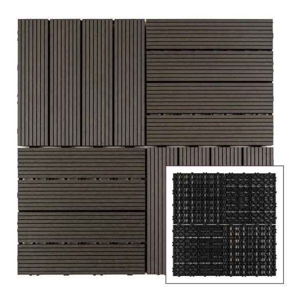 Композитна плитка WPC вугілля 30*30CM*2СM (D) SW-00001713 | Зображення 5