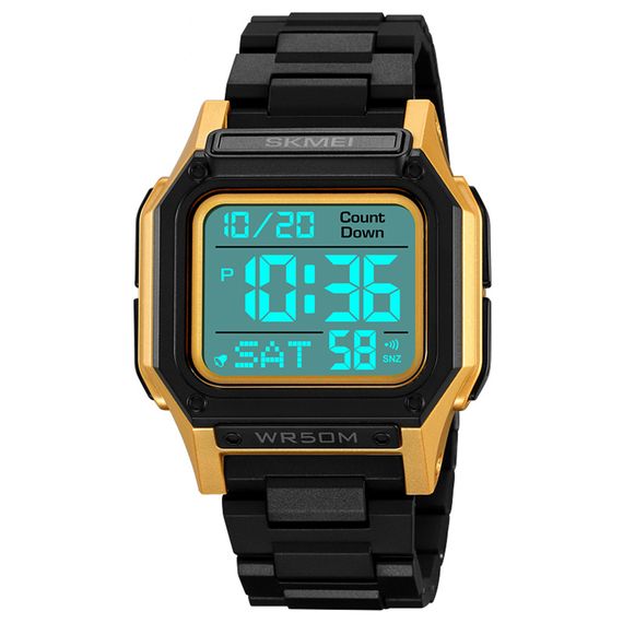 Чоловічий годинник Skmei 2264BKGDWT Black-Gold-White | Зображення 1