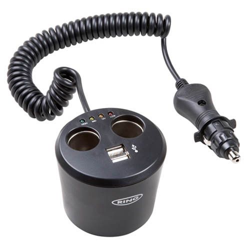Розгалужувач RING RMS10 у підсклянник на 2 гнізда + 2 USB
