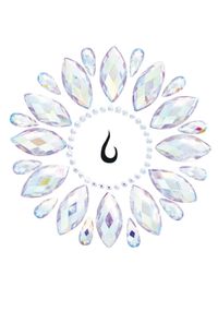 Стразы-украшения для тела Leg Avenue Fluer body jewels sticker, наклейки Белый One Size