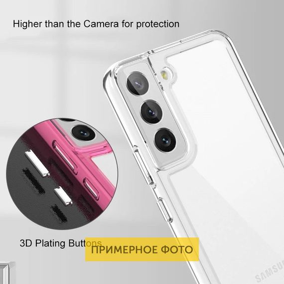 Чехол TPU+PC Clear 2.0 mm metal buttons для Samsung Galaxy A14 4G/5G | Зображення 1