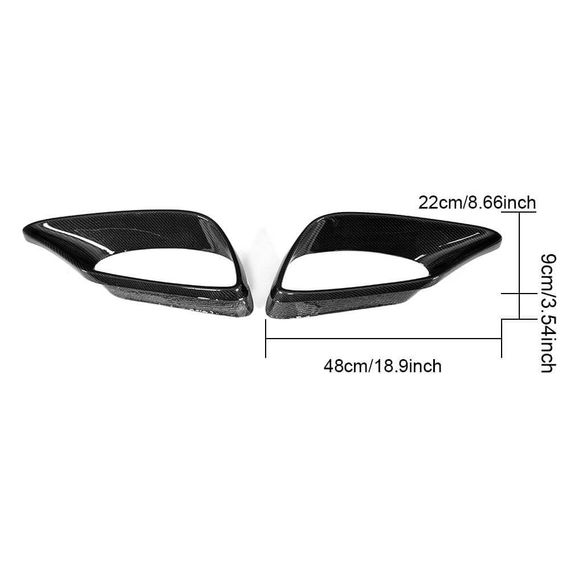 Карбонові вставки передній бампер (для AMG 2016-2018) для Mercedes S-сlass W222 рр | Зображення 6