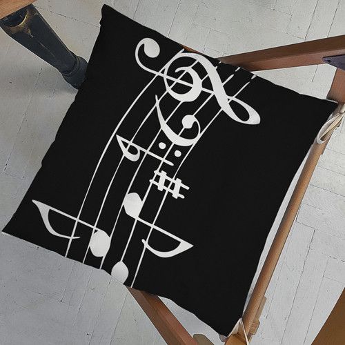 Подушка на стул с завязками Ноти 40x40x4 см (PZ_23A005)