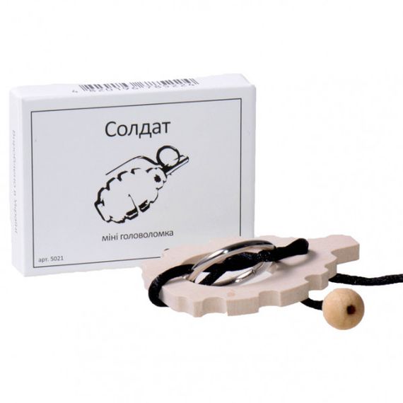 Мини головоломка Солдат Заморочка 5021 деревянная