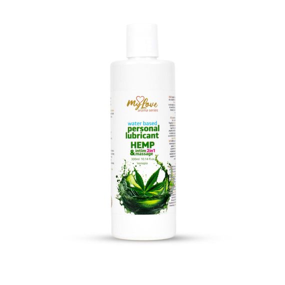 2в1 лубрикант та масажний гель - MyLove Aroma Series Intim&Massage Hemp, 300 мл Sex Aura