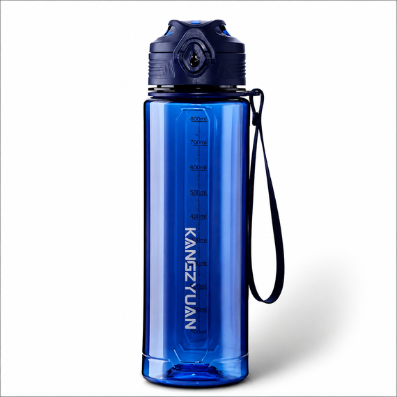 Бутылка KANGZYUAN 500 мл - Синяя Tritan BPA-free, ударопрочная, спортивная с герметичной крышкой