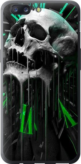 Чехол на OnePlus 5 Череп-часы "4100u-969-17620"