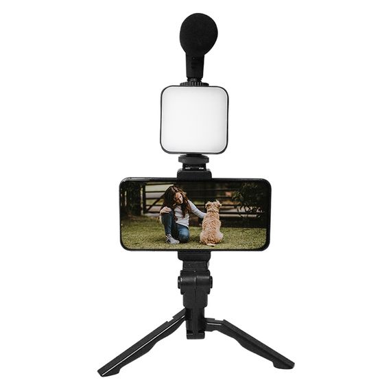 Комплект для влогинга VIDEO-MAKING KIT AY49 для смартфона с переходником Type-C • Набор блогера для телефона 4в1 AY-49 | Зображення 1