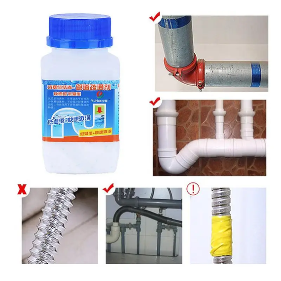 Засіб для чищення зливних труб, Універсальний порошок для видалення засори | Зображення 1