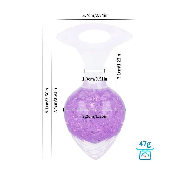 Анальна пробка Liebe Seele Heart-shaped Crystal Anal Plug - Purple Small Sex Aura | Зображення 1
