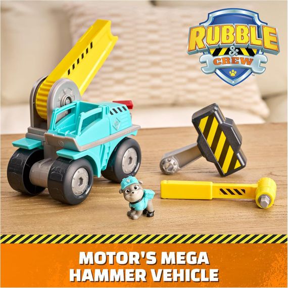 Будівельна машина з фігуркою Rubble & Crew Motor Mega Hammer Щенячий патруль Кремез і команда | Зображення 4