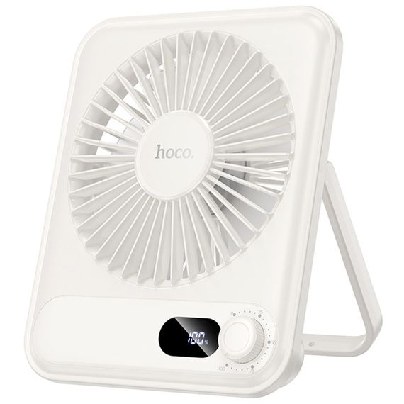 Портативний вентилятор Hoco HX607 handheld folding fan 2000 mAh White